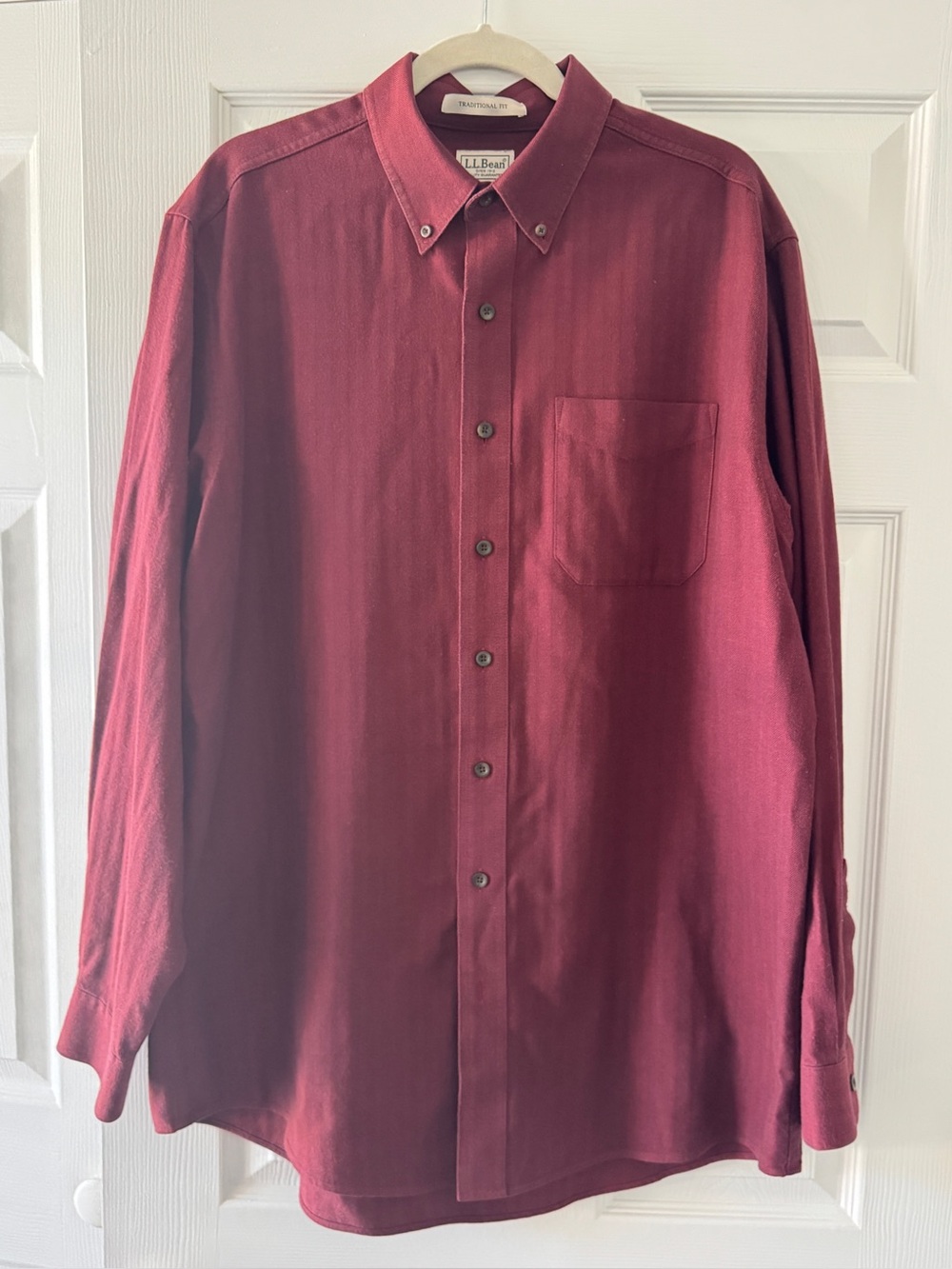 L.L. Bean Men's Button-Down Shirt — Burgundy